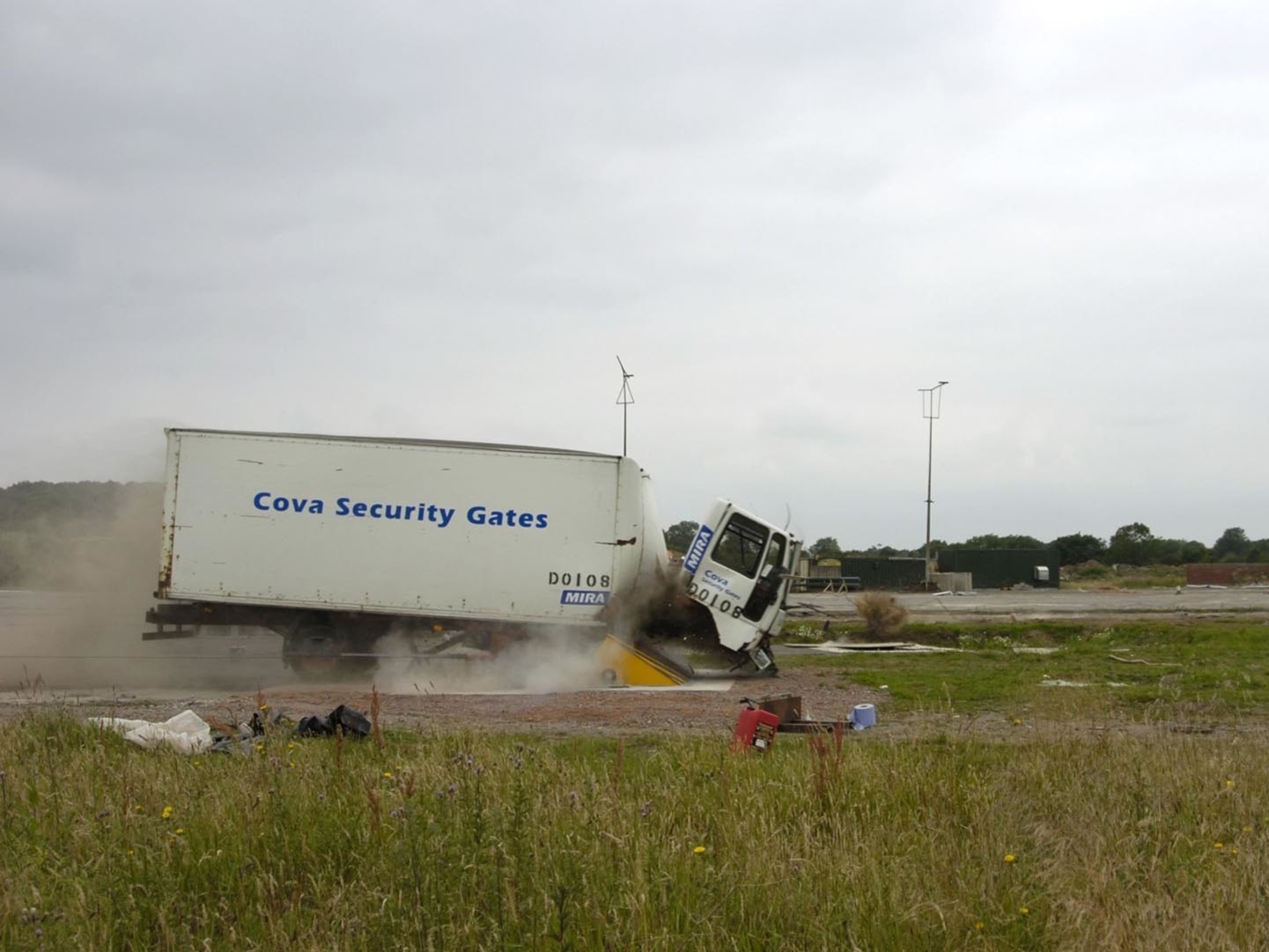 CSG 10503 wedge barrier test at 50mph -  - Product shown is as RATED