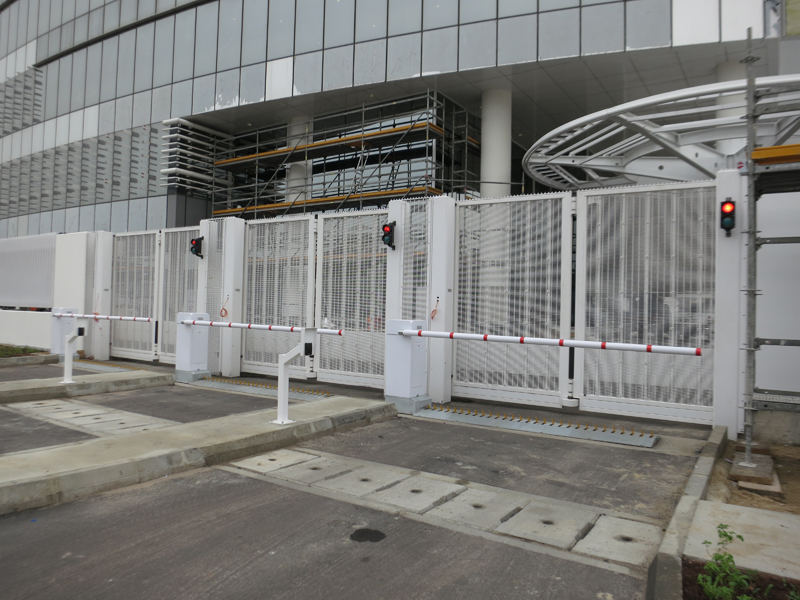 Crash rated folding gates withstanding impacts of up to 40mph or 50mph