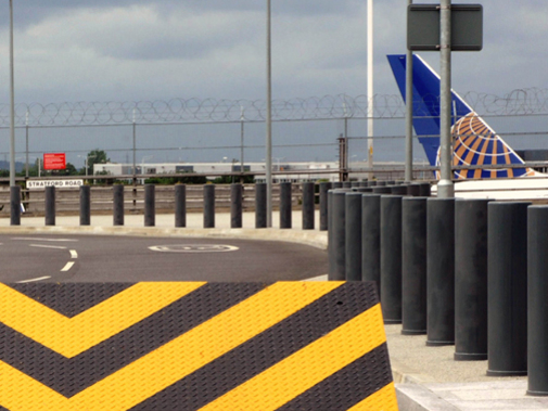 CSG 10800 Static Bollards installed at an airport